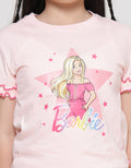 Character Barbie Star Ruffle Sleeve Short Sleeve T-shirt for Girls