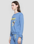 Disney Print Donald Duck Sweater Basic Wanita