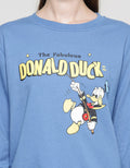 Disney Print Donald Duck Sweater Basic Wanita
