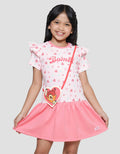 Disney Sling Pocket Bambi Midid Dress Lengan Pendek Anak Perempuan