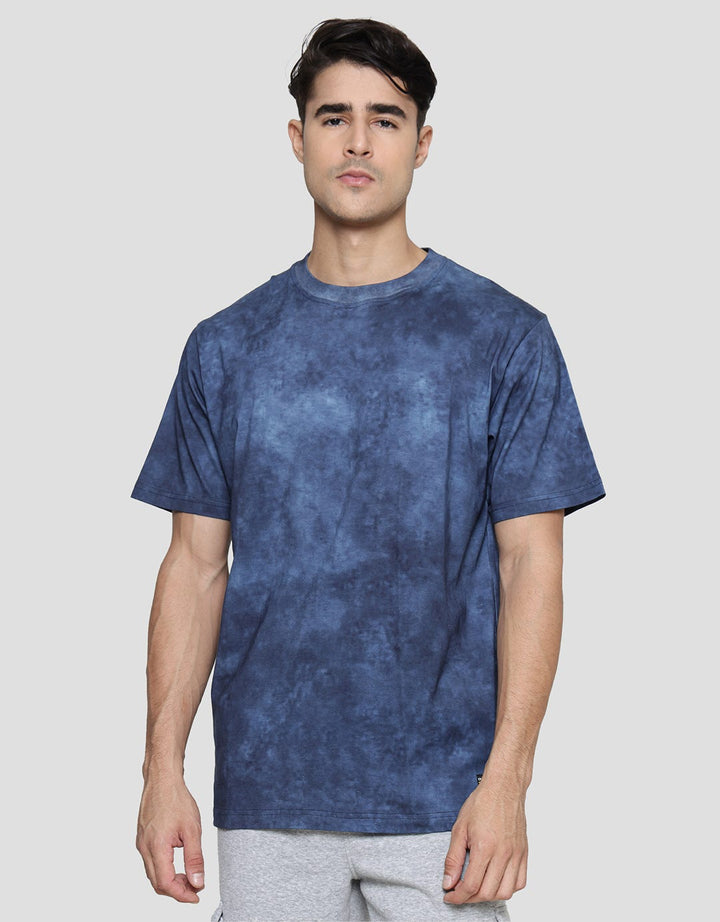 American Jeans Print With Woven Label Cot Usa 24S Kaos Pria