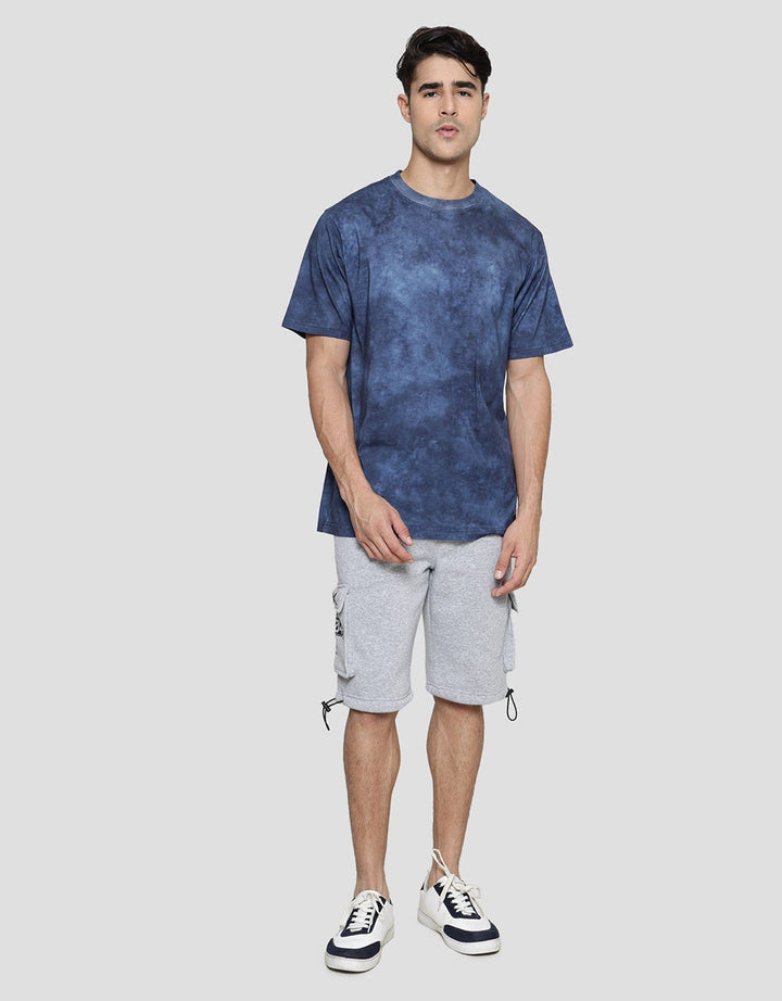 American Jeans Print With Woven Label Cot Usa 24S Kaos Pria