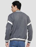 American Jeans Cut N Sewn Rib On Sleeve Fleece Jaket Pria