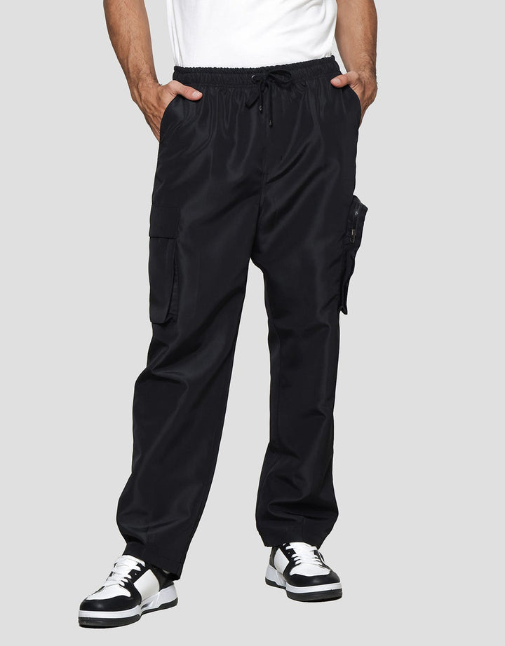 American Jeans Pocket Zip Nylon Kaos Pria Celana Panjang Woven Pria