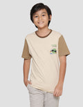 Nevada Mountain Colorblock Hand Print Boys Short Sleeve T-Shirt