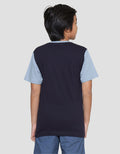 Nevada Print Goodvibes Colorblok Tangan Kaos Lengan Pendek Anak Laki-Laki