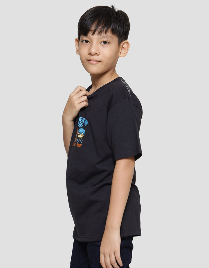 Nevada Print Duo Cute Fight Anime Kaos Lengan Pendek Anak Laki-Laki