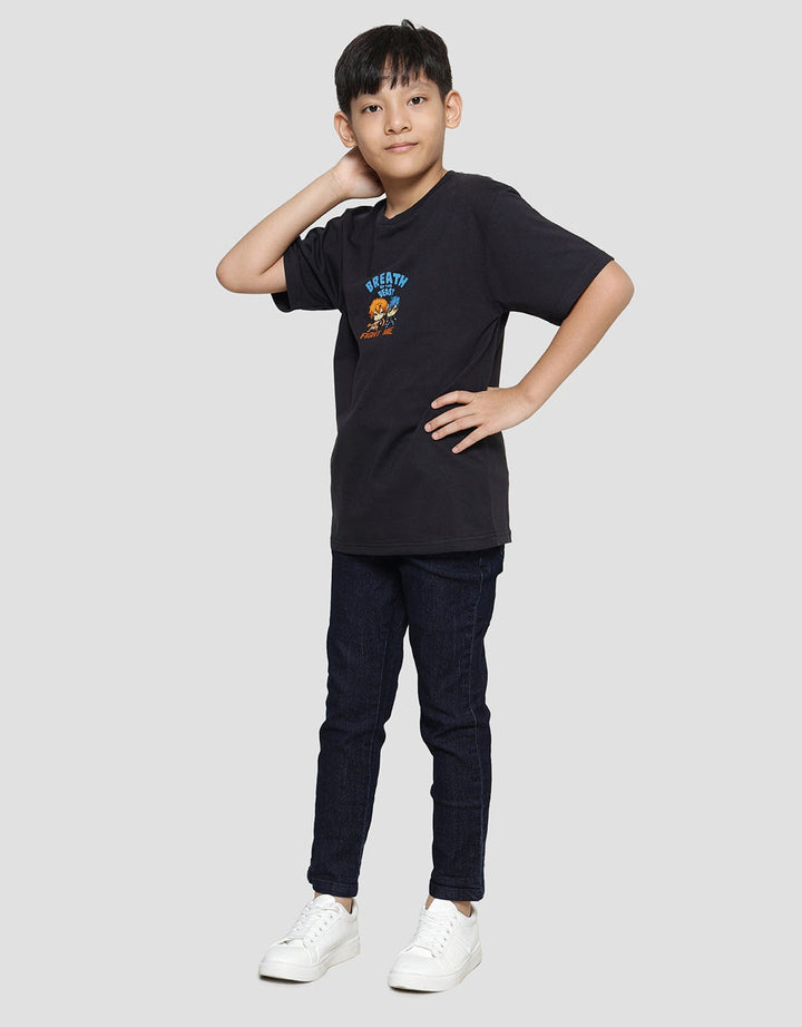 Nevada Print Duo Cute Fight Anime Kaos Lengan Pendek Anak Laki-Laki