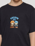 Nevada Print Duo Cute Fight Anime Kaos Lengan Pendek Anak Laki-Laki