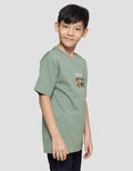 Nevada Print Triple Cute Heroes Anime Kaos Lengan Pendek Anak Laki-Laki