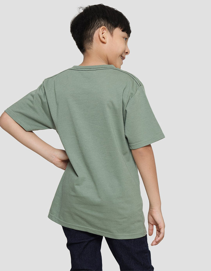 Nevada Print Triple Cute Heroes Anime Kaos Lengan Pendek Anak Laki-Laki