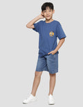 Nevada Print Single Cute Cool Anime Kaos Lengan Pendek Anak Laki-Laki