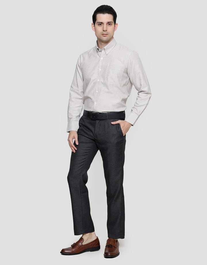 Stanley Adams Slim Stripe Oxford Cvc Kemeja Pria