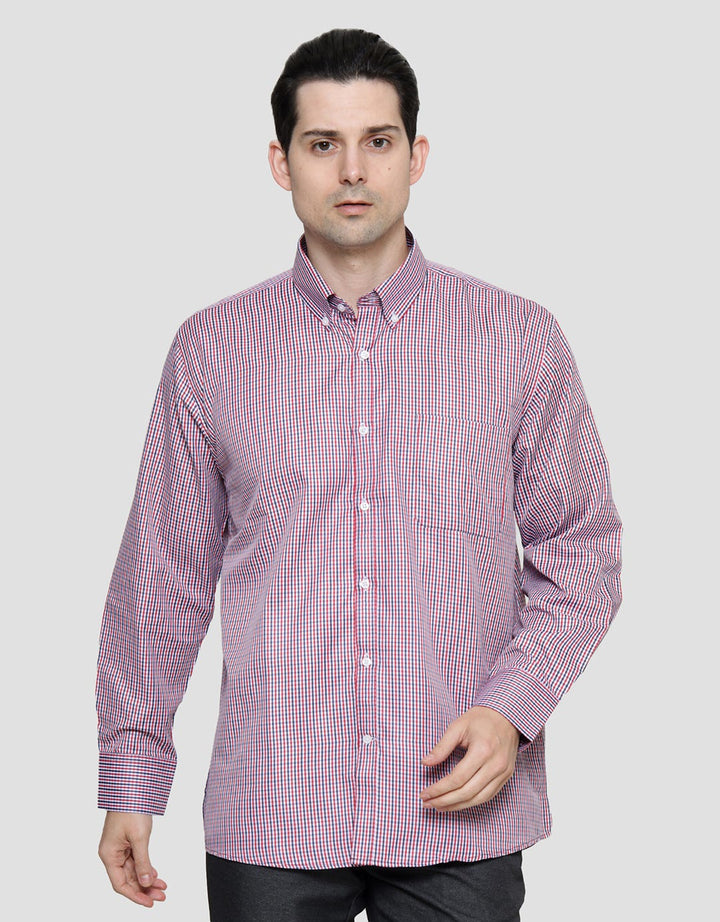 Stanley Adams Regular Yd Stripe Dobby Cvc Kemeja Pria