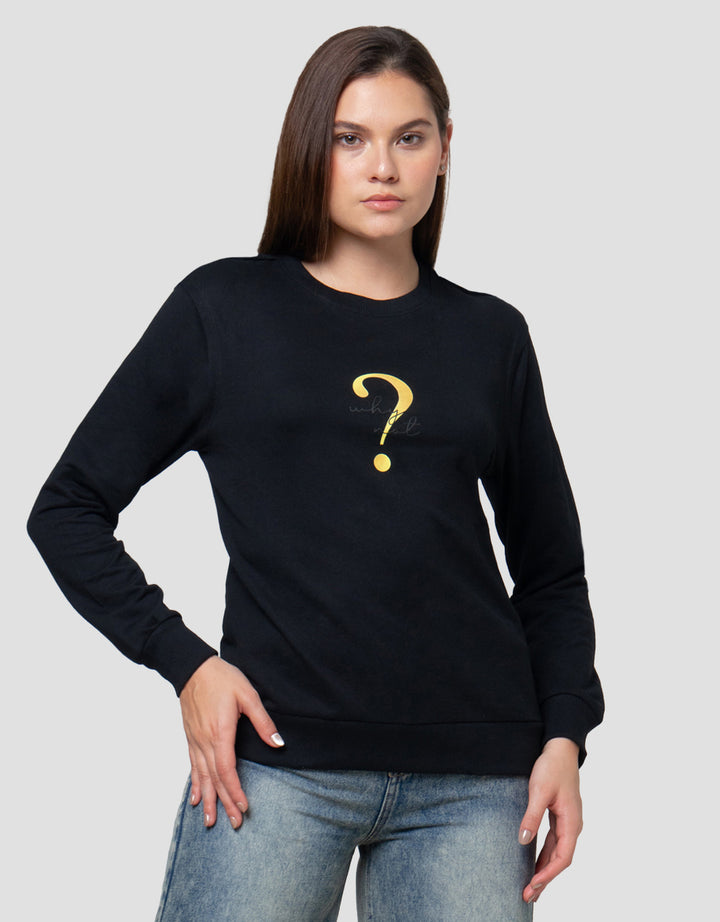 Cardinal Girl Just Question Sweater Wanita