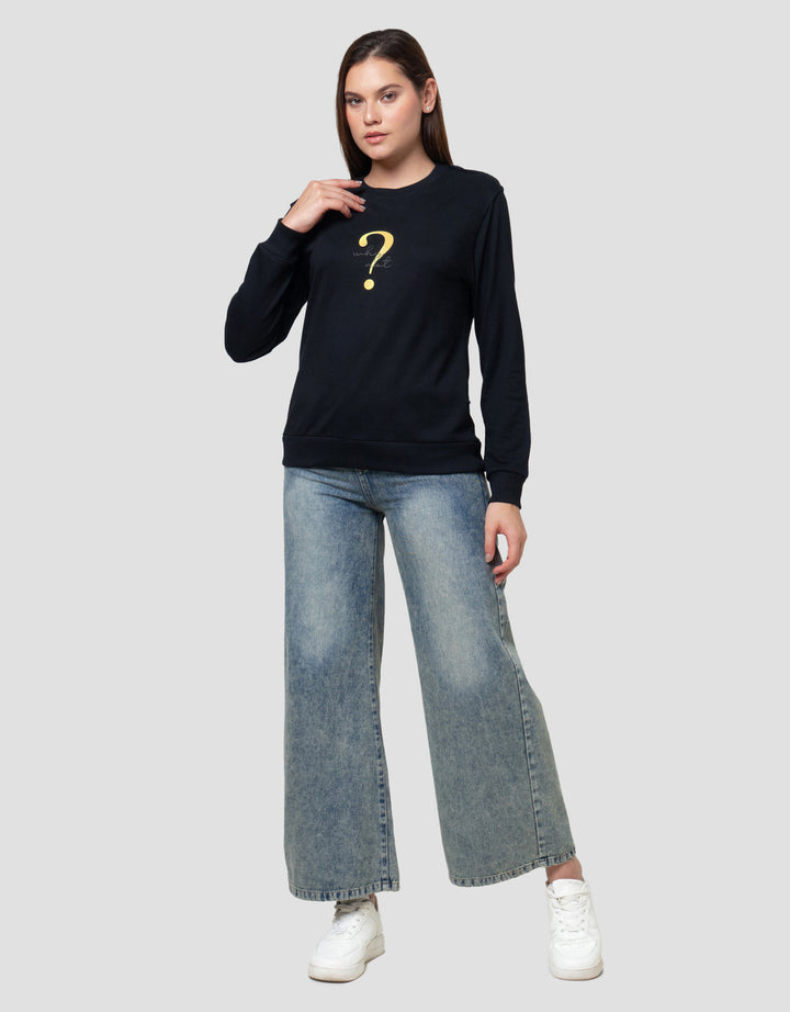 Cardinal Girl Just Question Sweater Wanita