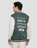 Nevada Knit Varsity Full Wording On Back Jaket Pria