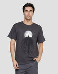 Nevada Print Batman And Moon Men's Short Sleeve T-Shirt
