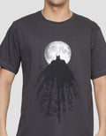 Nevada Print Batman And Moon Men's Short Sleeve T-Shirt