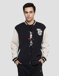 Nevada Knit Varsity Tom And Jerry Back Print Jaket Pria