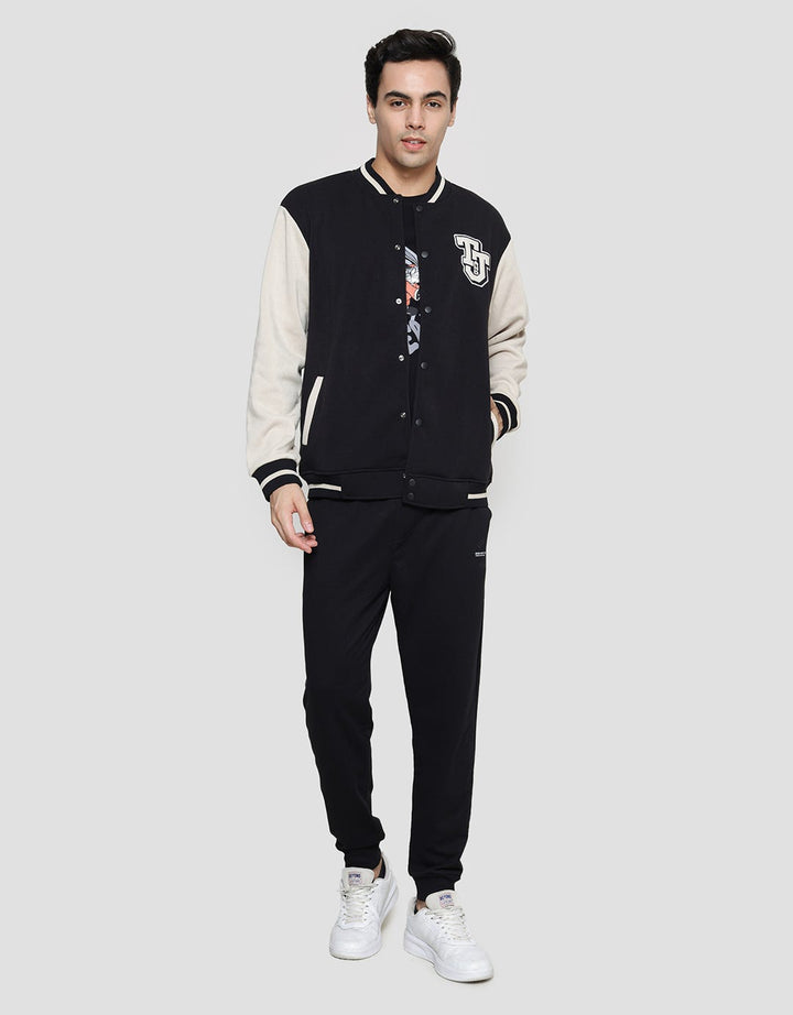 Nevada Knit Varsity Tom And Jerry Back Print Jaket Pria