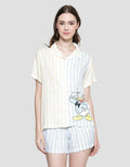 Disney Donald Stripe Piyama Set Wanita