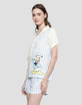 Disney Donald Stripe Piyama Set Wanita