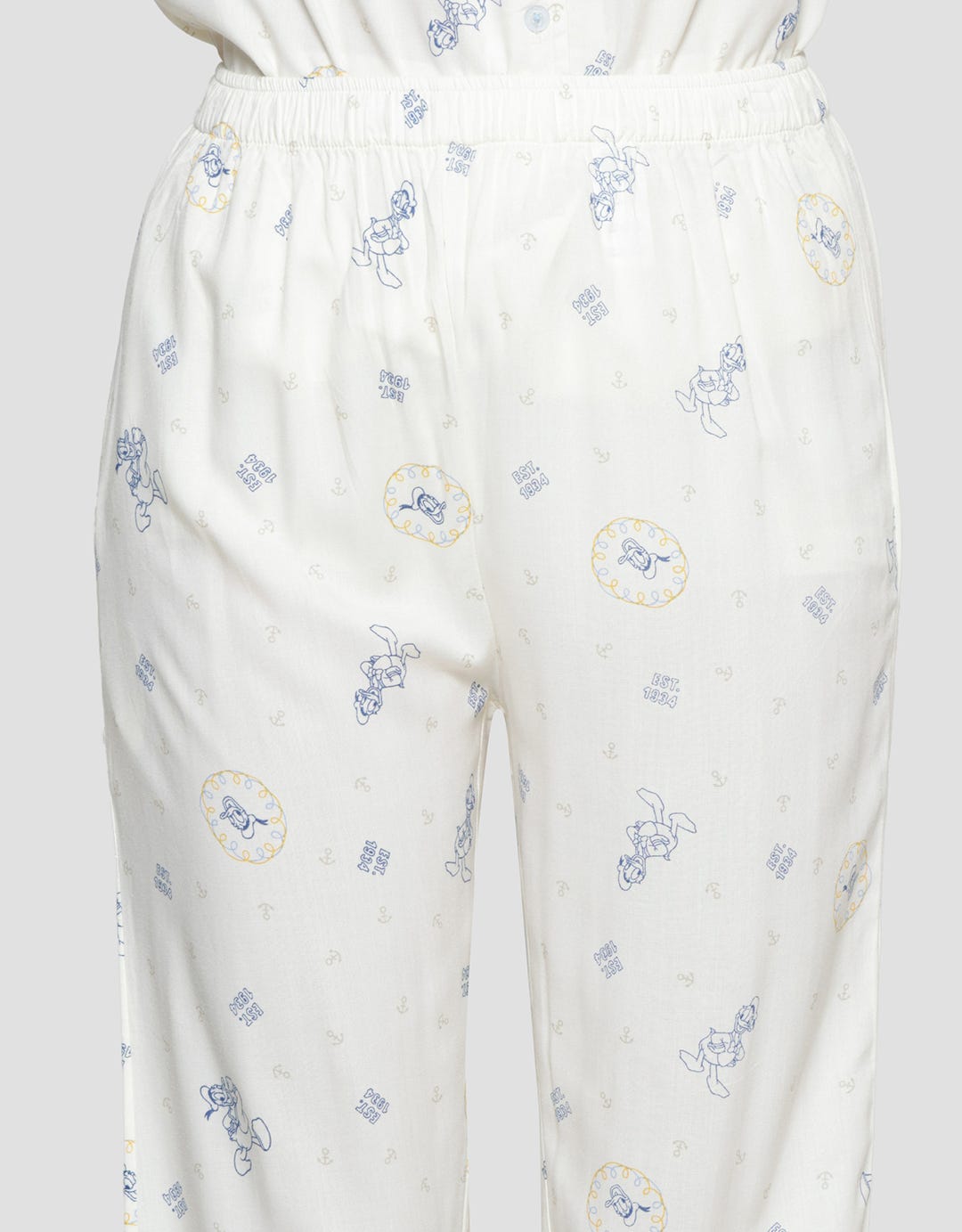 Disney Donald Outline Rayon Piyama Set Wanita
