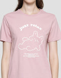 Nevada Just Relax Print Kaos Lengan Pendek Wanita
