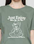 Nevada Just Enjoy Kaos Lengan Pendek Wanita