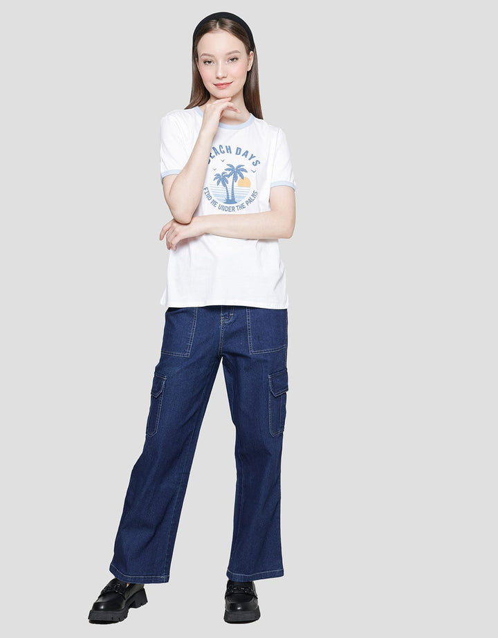 Nevada Beach Days Kaos Lengan Pendek Wanita