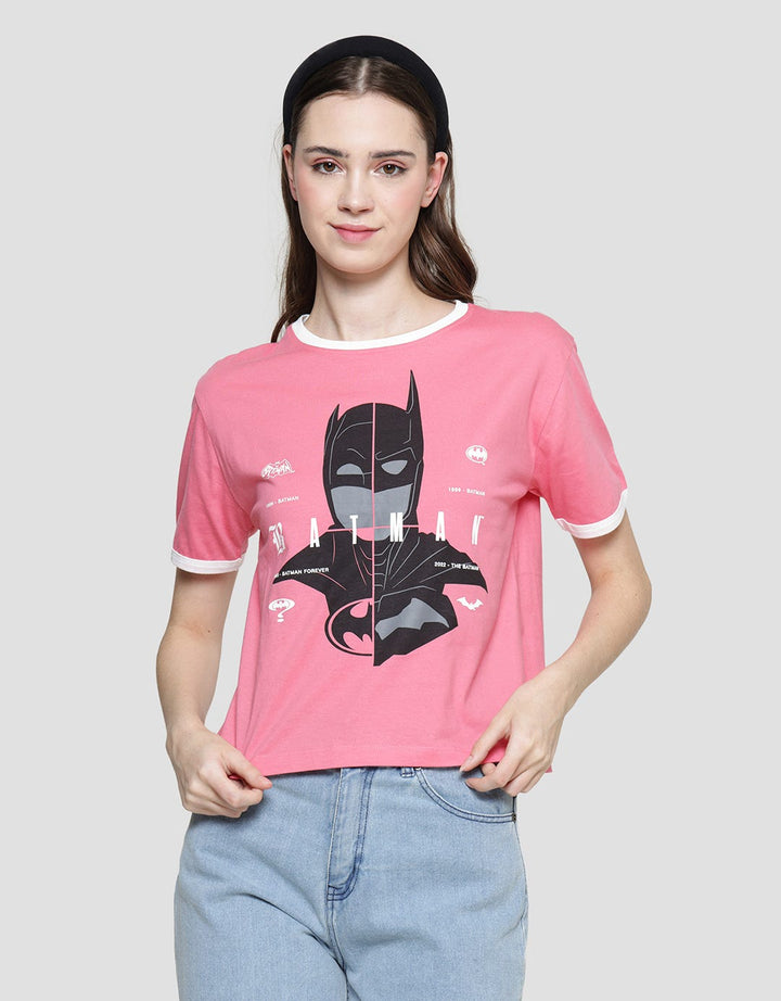 Nevada Boxy Ringer Print Batman Kaos Wanita
