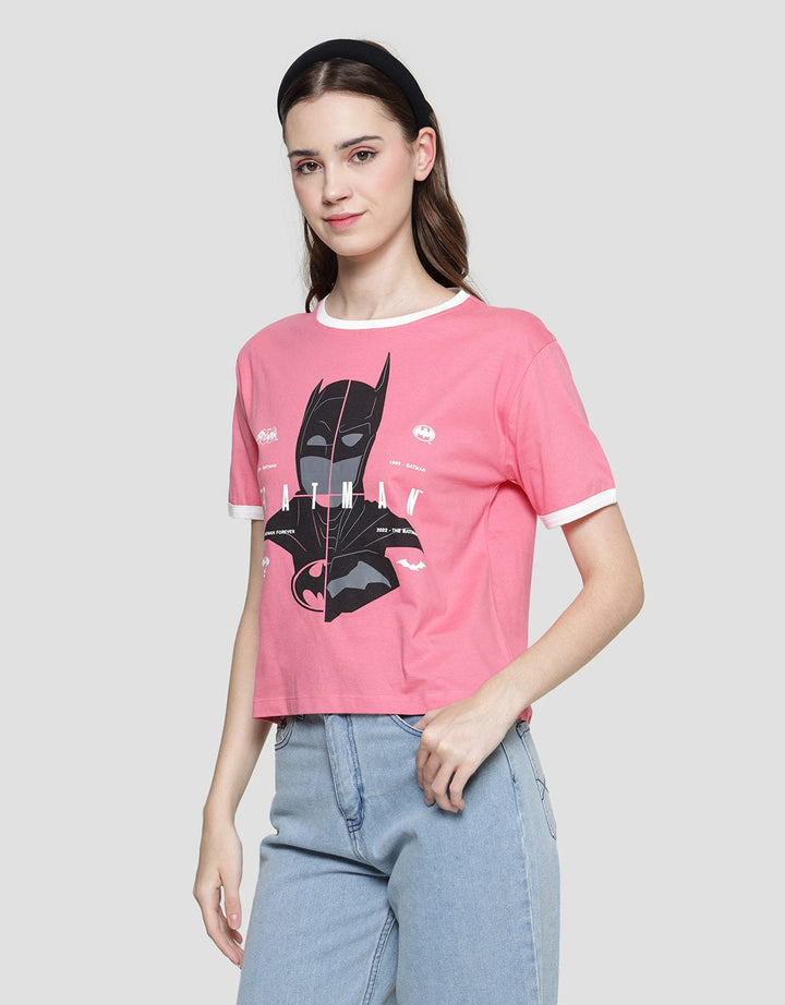 Nevada Boxy Ringer Print Batman Kaos Wanita