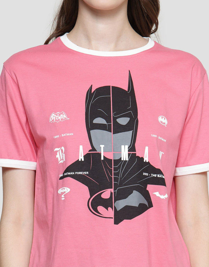 Nevada Boxy Ringer Print Batman Kaos Wanita