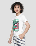 Little M Trex Dino Kaos Lengan Pendek Anak Laki-Laki
