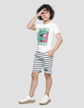 Little M Trex Dino Kaos Lengan Pendek Anak Laki-Laki