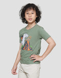 Little M Dino Mountain Print T-Shirt for Boys