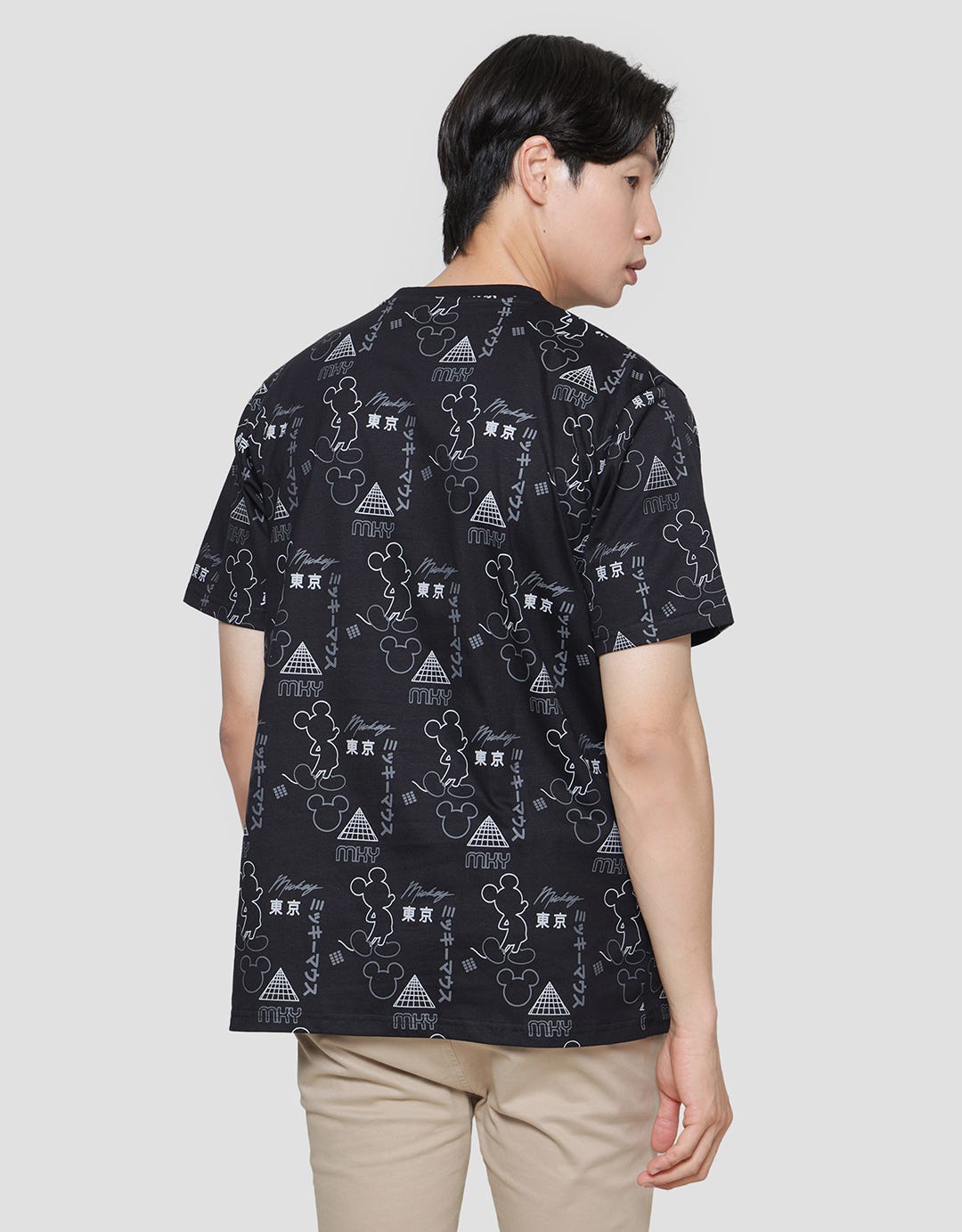 Disney Mickey Anime Fullprint Kaos Pria