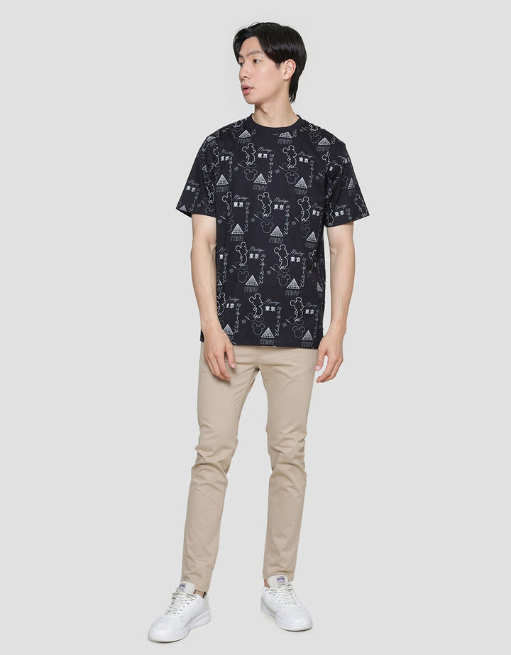 Disney Mickey Anime Fullprint Kaos Pria