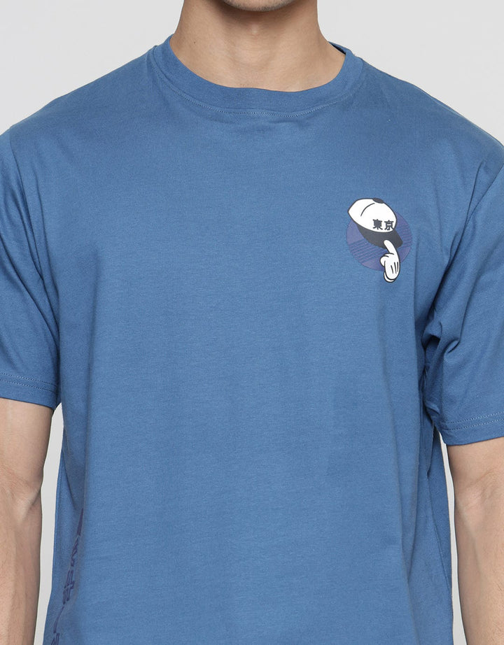 Disney Mickey Hat Anime Men's Short Sleeve T-shirt