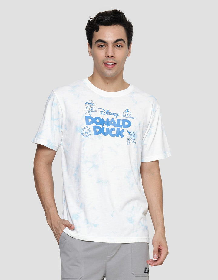Disney Donald Duck Tie Dye Angry Face Kaos Lengan Pendek Pria