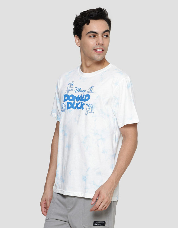 Disney Donald Duck Tie Dye Angry Face Kaos Lengan Pendek Pria