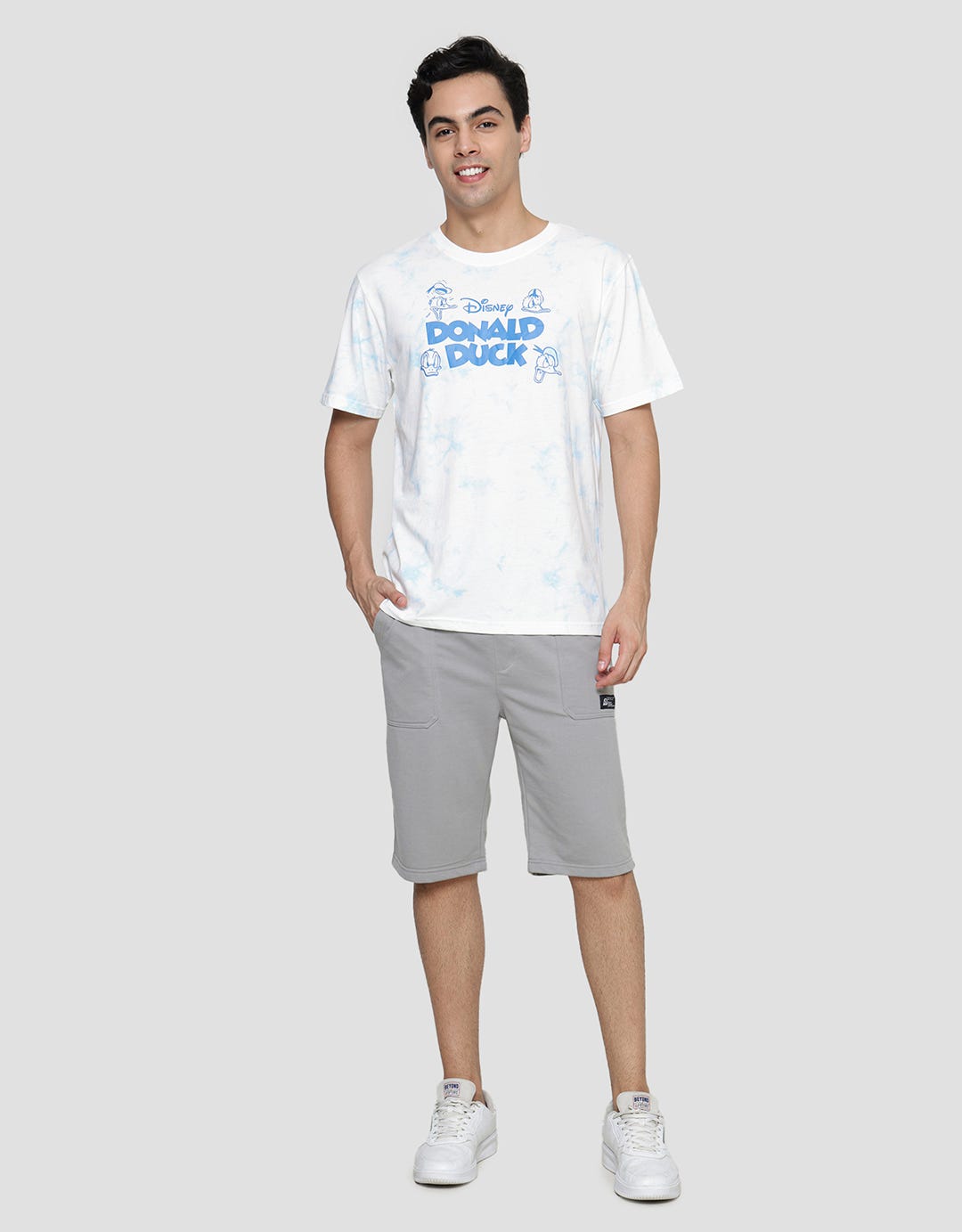 Disney Donald Duck Tie Dye Angry Face Kaos Lengan Pendek Pria