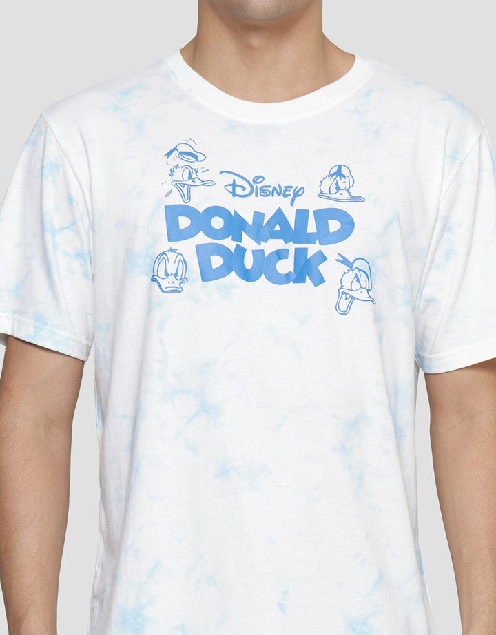 Disney Donald Duck Tie Dye Angry Face Kaos Lengan Pendek Pria
