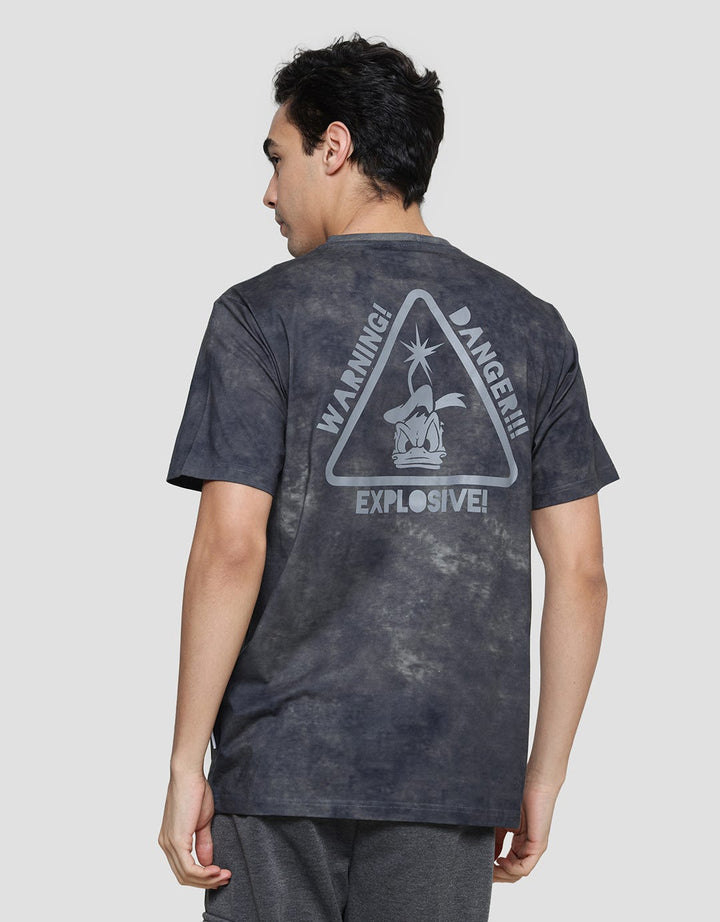 Disney Donald Tie Dye Warning Danger In Back Men's Short Sleeve T-Shirt