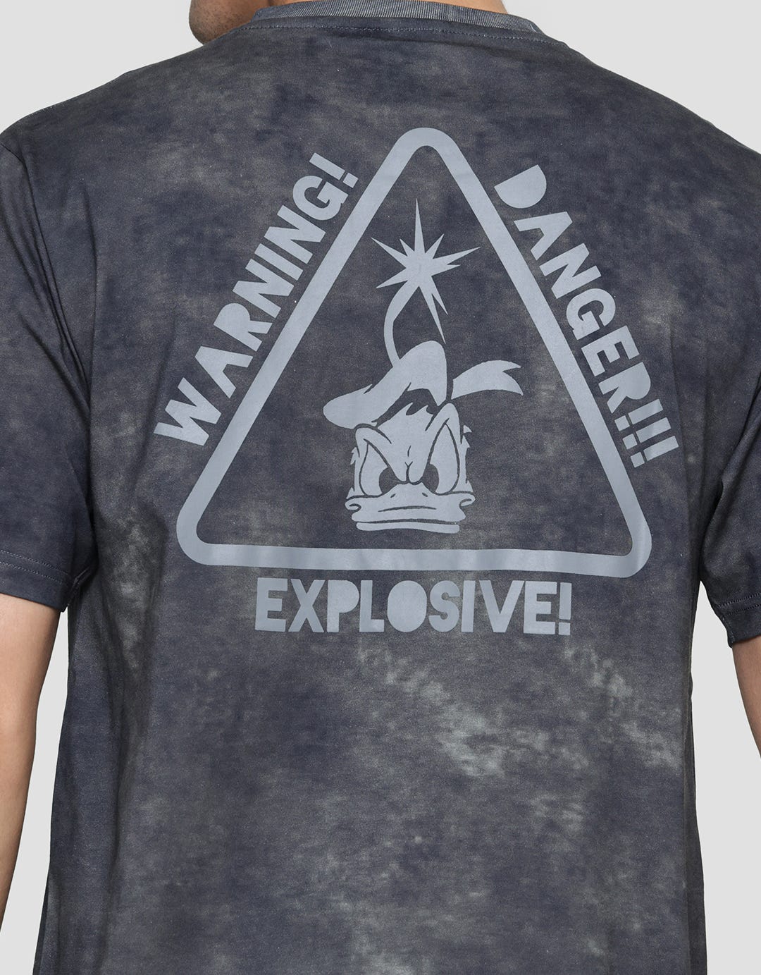 Disney Donald Tie Dye Warning Danger In Back Men's Short Sleeve T-Shirt
