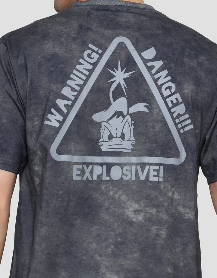 Disney Donald Tie Dye Warning Danger In Back Men's Short Sleeve T-Shirt