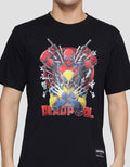Marvel Deadpool X Wolverine Kaos Lengan Pendek Pria