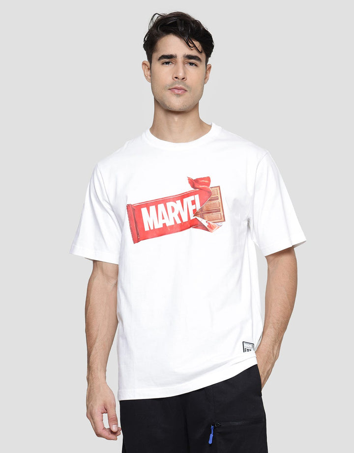 Marvel Chocolate Bar Kaos Lengan Pendek Pria