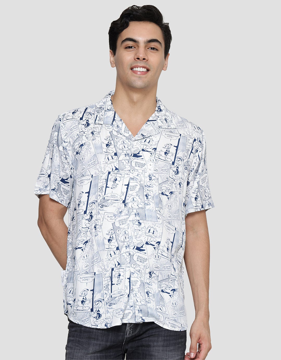 Disney Donald Duck Men's Short Sleeve Shirt